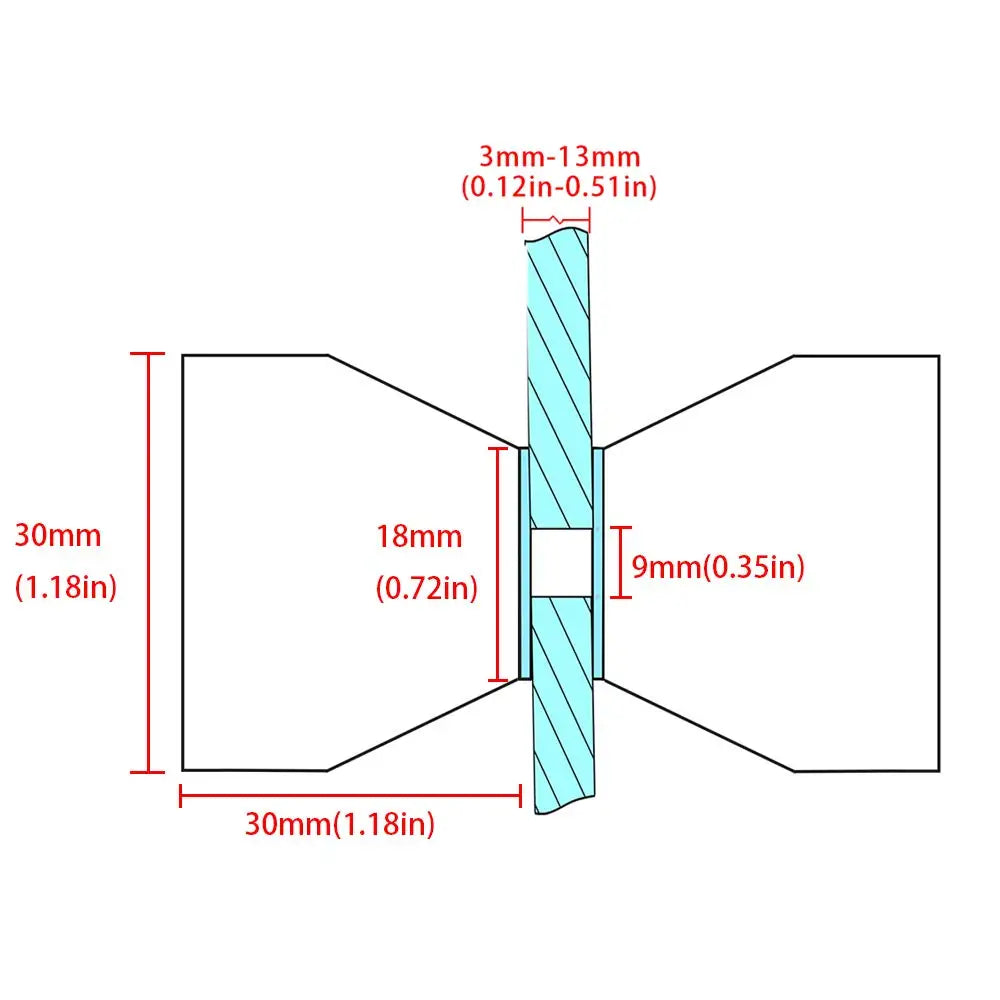 Shower Glass Door Knob Bathroom Round Back-to-Back Handle Pull 304 Brushed Nickel - Home & Garden > DIY > Kitchen &