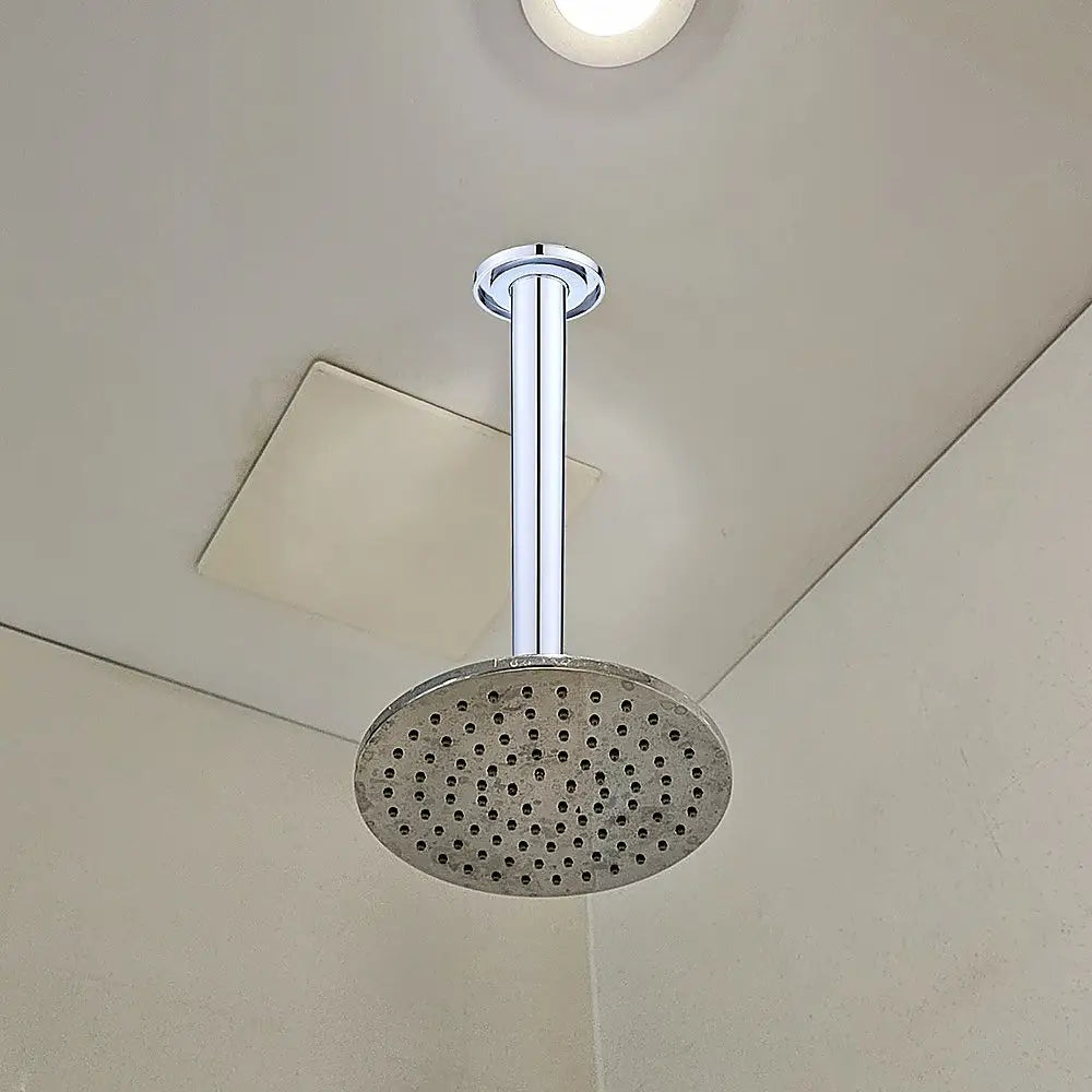 Shower Head Arm Wall Connector Round Bathroom Rainforest ShowerHead - Furniture > Bathroom