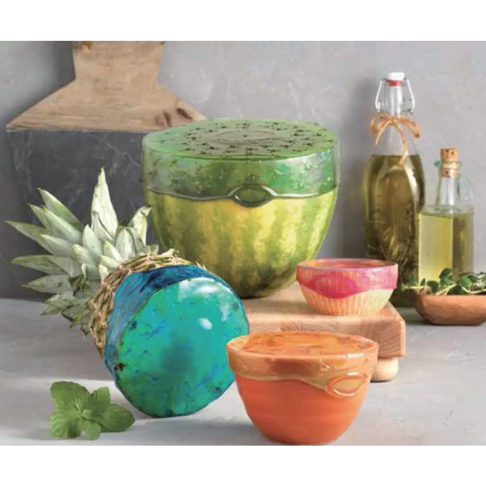 Silicone Reusable Bubbly Stretch Lids 4 pk - Home & Garden > Kitchenware > Food Storage