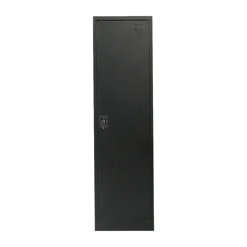 Single-Door Metal Tall Cabinet Shelf Storage for Home Office Gym - Furniture > Office