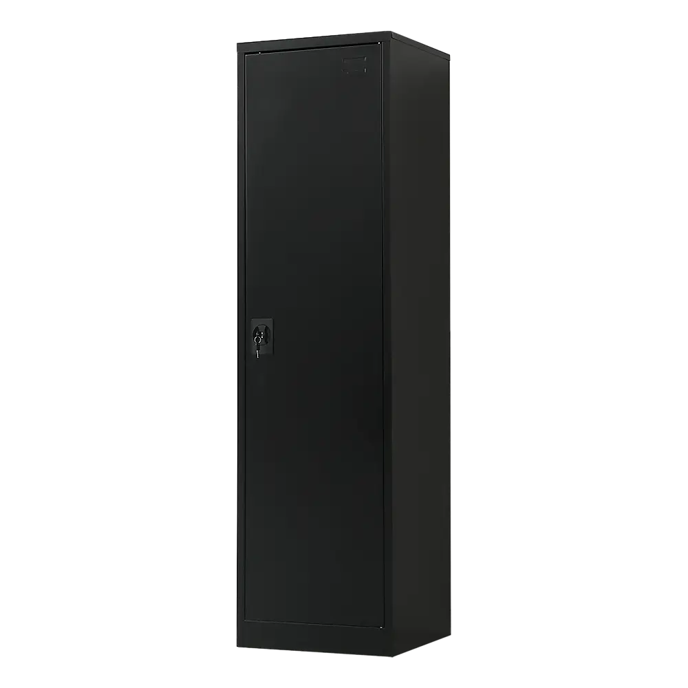 Single-Door Metal Tall Cabinet Shelf Storage for Home Office Gym - Furniture > Office