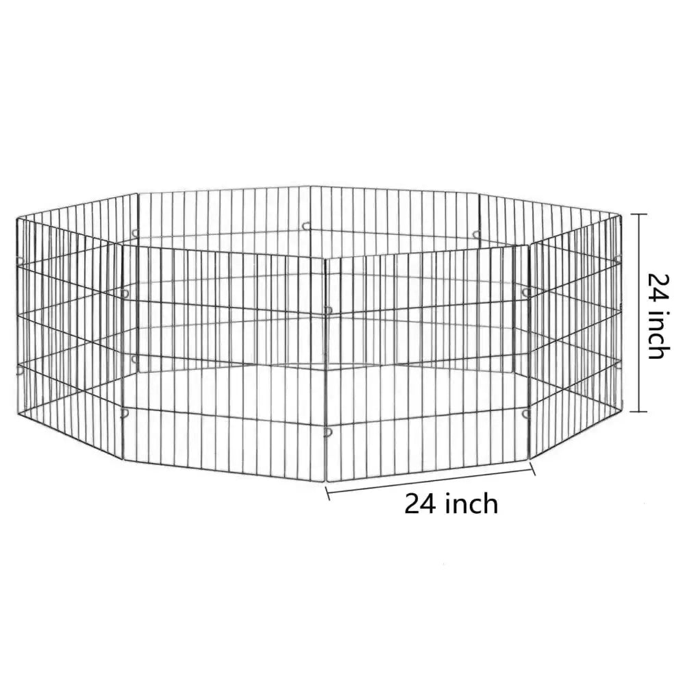 Small Pet Playpen - Dog Cat Foldable Metal Indoor Outdoor Fence - Puppy Kitten - Pet Care > Dog Supplies > Dog Playpens