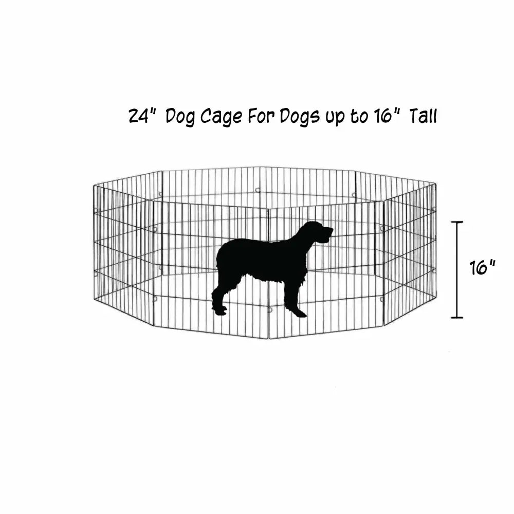 Small Pet Playpen - Dog Cat Foldable Metal Indoor Outdoor Fence - Puppy Kitten - Pet Care > Dog Supplies > Dog Playpens