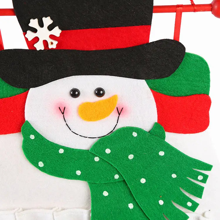 Snowman Advent Calendar - Felt Christmas Countdown with 24 Pockets for Kids Wall Hanging Decor - Occasions > Christmas