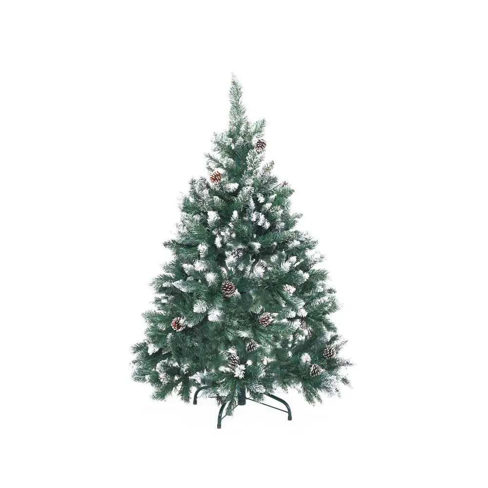 Snowy Christmas Tree Xmas Pine Cones 4Ft 120cm 390 tips GREEN - Occasions > Christmas > Christmas Trees