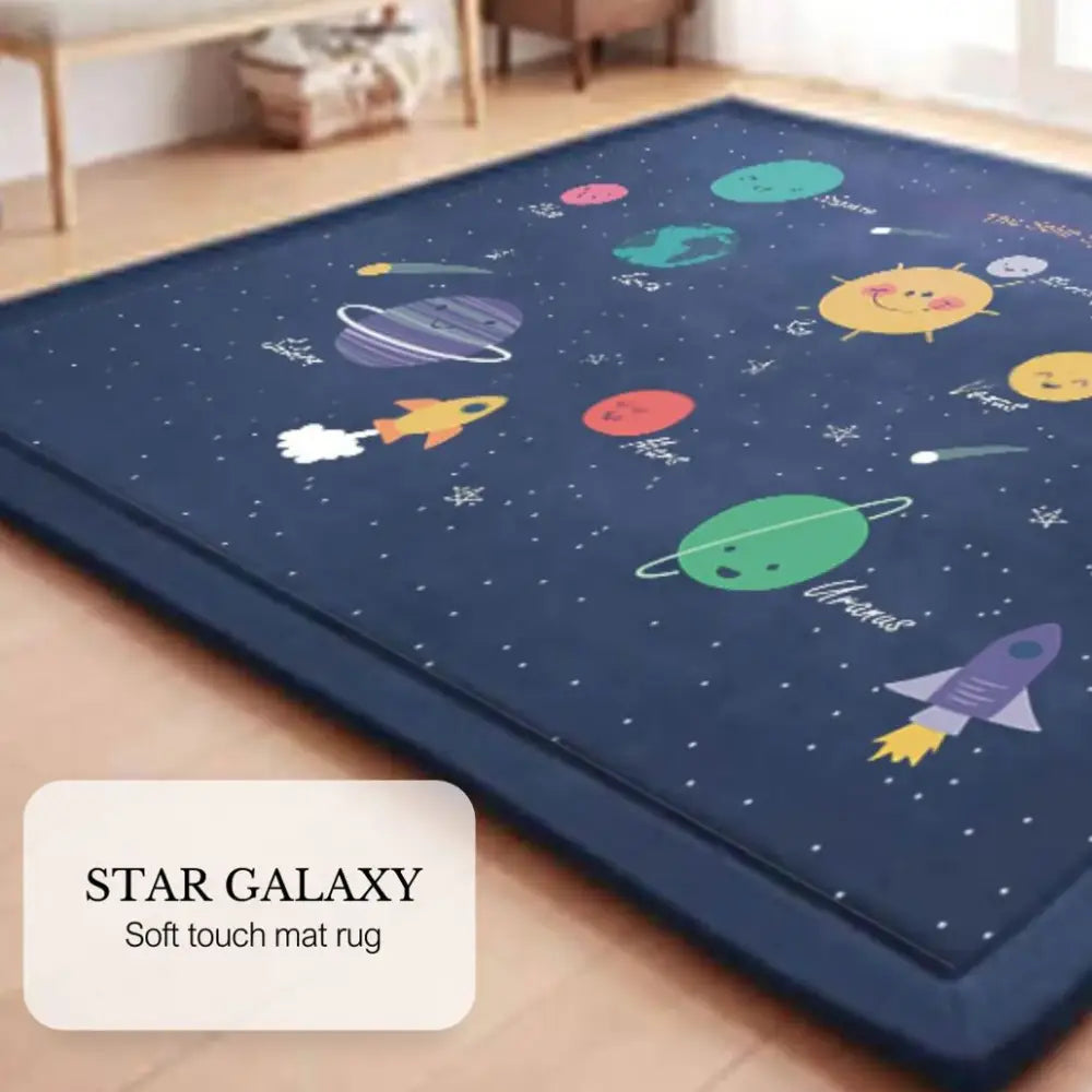 Soft Touch Ultra Plush Memory Foam Kids Star Galaxy Mat - 150 x 200 CM - Home & Garden > Rugs