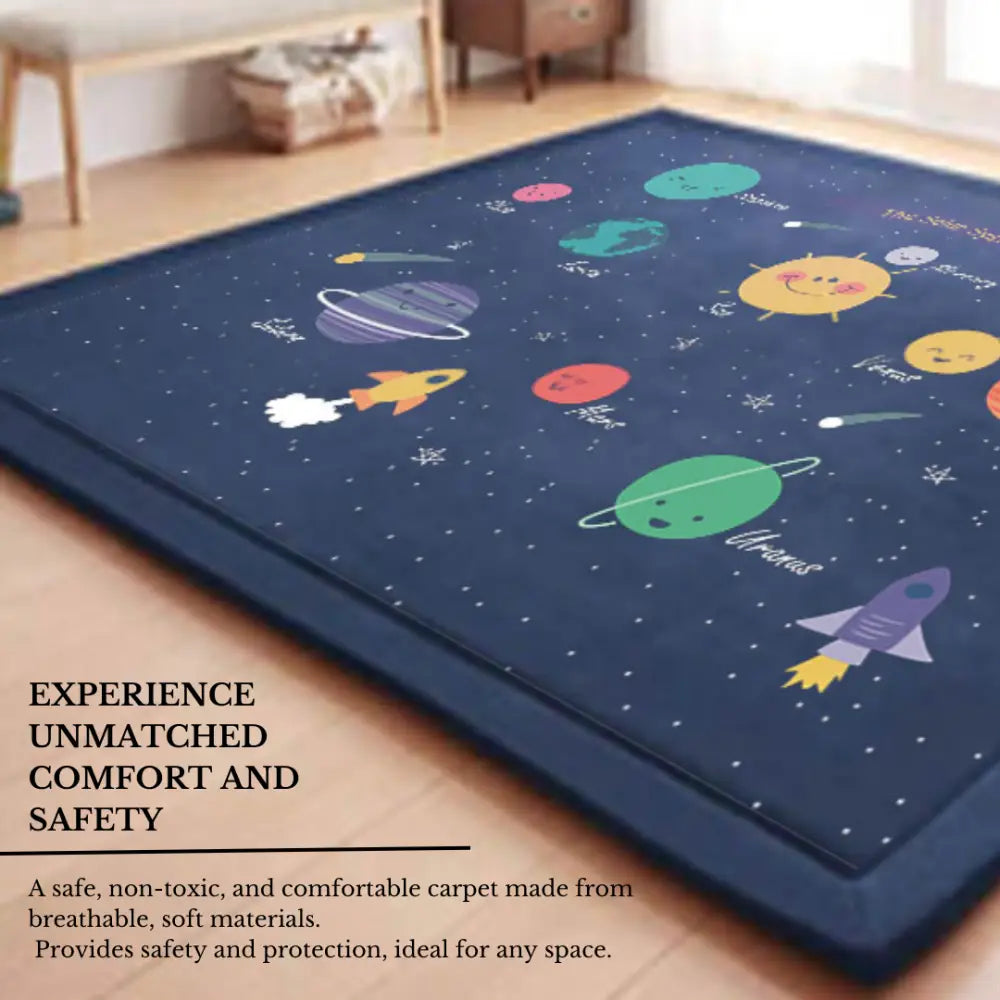 Soft Touch Ultra Plush Memory Foam Kids Star Galaxy Mat - 150 x 200 CM - Home & Garden > Rugs