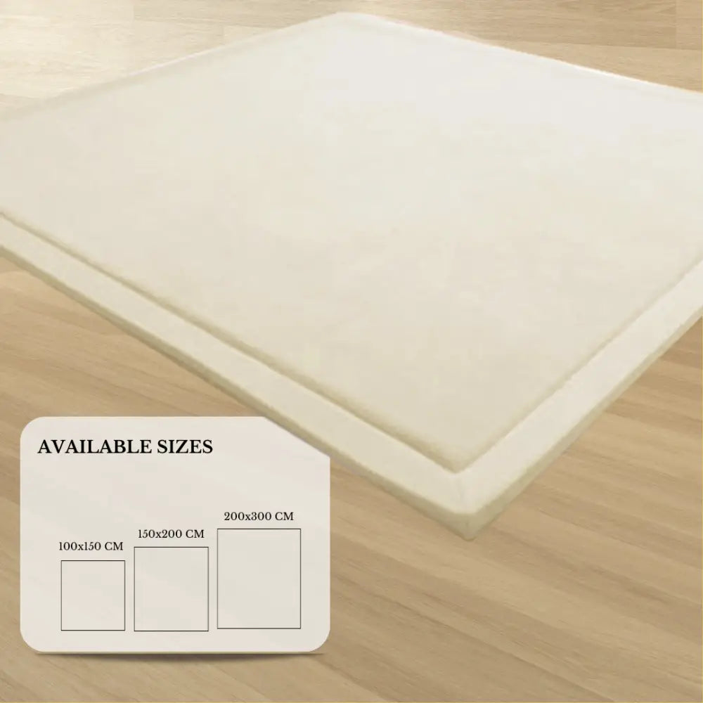 Soft Touch Ultra Plush Memory Foam Tatami Soft Ivory Mat - 150 x 200 CM - Home & Garden > Rugs