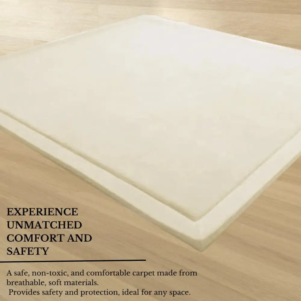 Soft Touch Ultra Plush Memory Foam Tatami Soft Ivory Mat - 200 X 300 CM - Home & Garden > Rugs