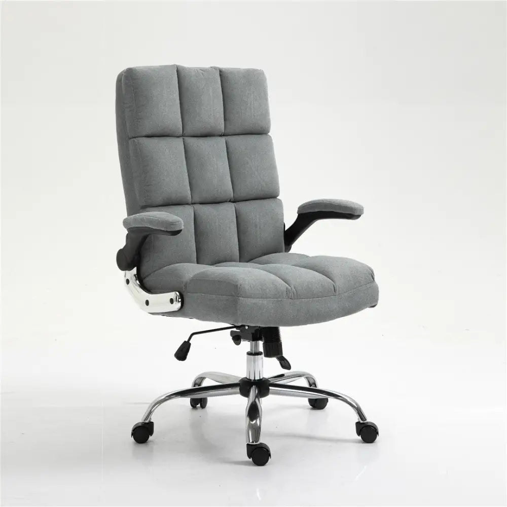 Soft Velvet Home Ergonomic Swivel Adjustable Tilt Angle and Flip-up Arms Office Chair - Furniture > Office > Office &