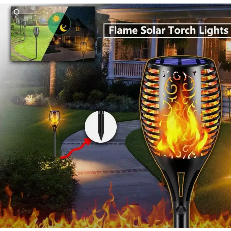 Solar Outdoor Lights Decorative Torch Light Garden Path Decoration LED Camping Ornaments - Occasions > Christmas >