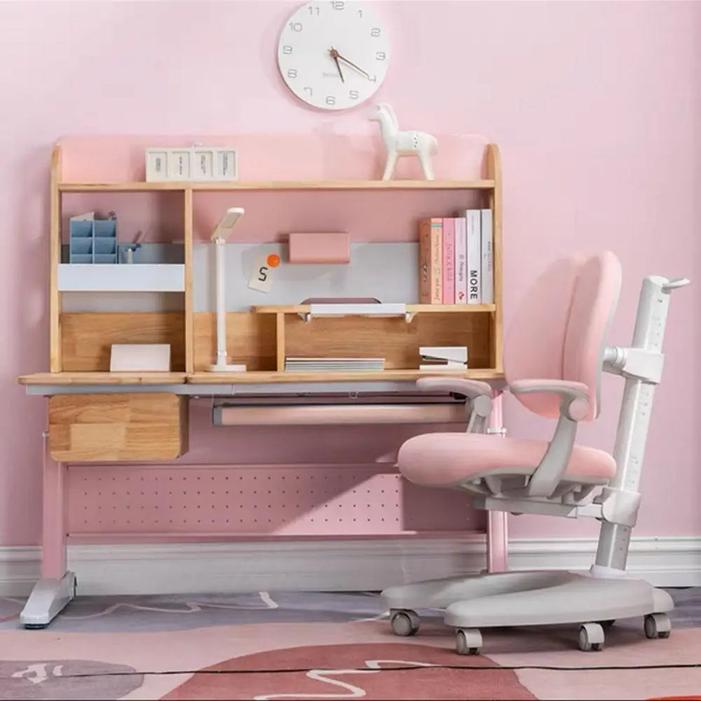 Solid Rubber Wood Height Adjustable Children Kids Ergonomic Blue Study Desk Only 120cm AU - Baby & Kids > Kid’s