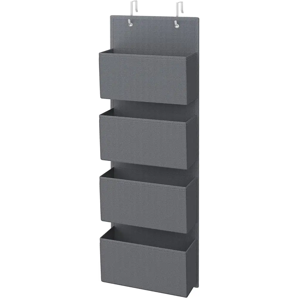 SONGMICS Hanging Closet Organizers and Storage with 4 Compartments Gray RDH04G - Home & Garden > Storage