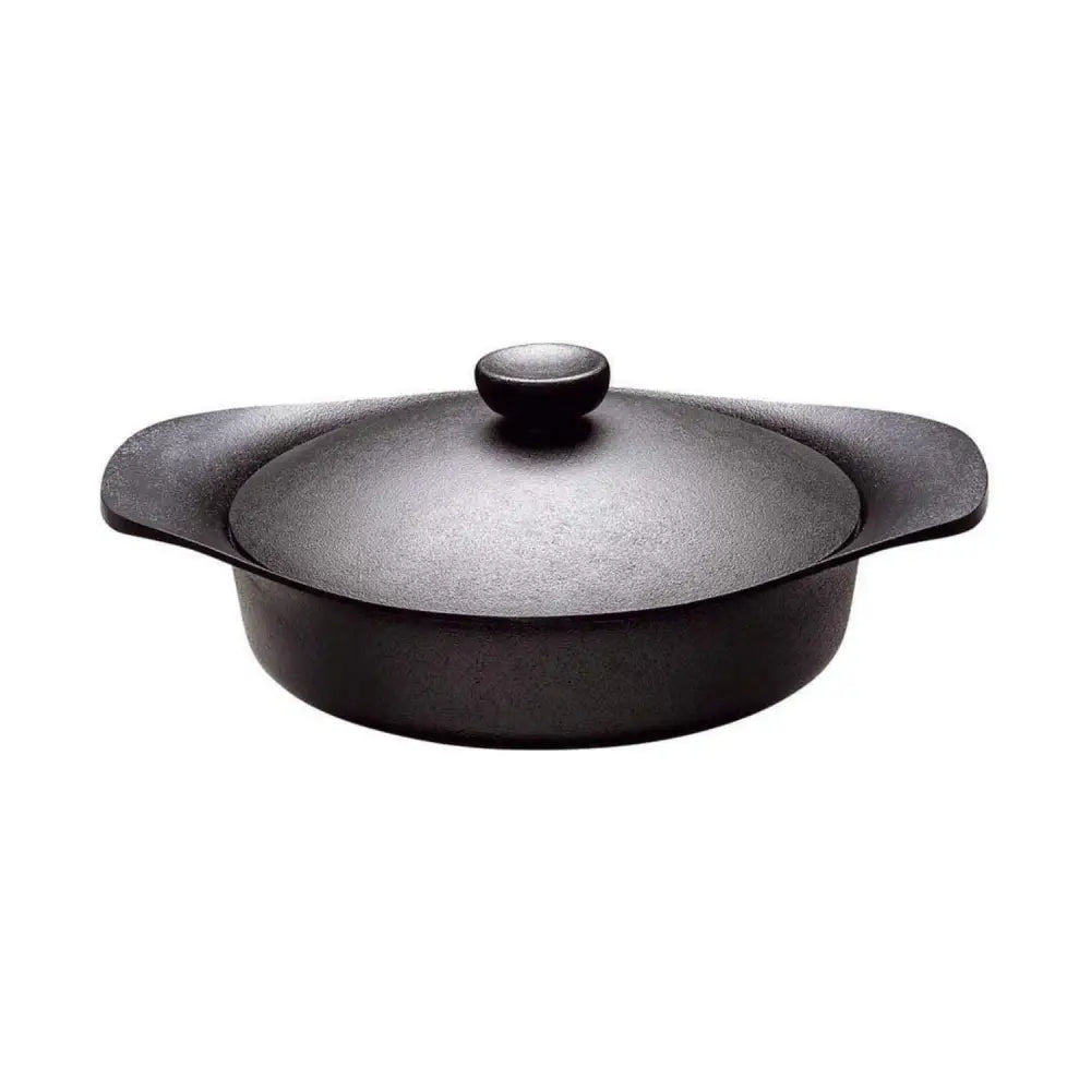 Sori Yanagi Japanese Iron Soup Pot Casserole 22cm with Lid and Fork - Home & Garden > Kitchenware