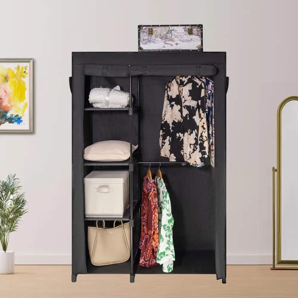 Sorti Freestanding Portable Closet Metal Wardrobe Garment Rack Hanger - Home & Garden > Storage > Clothing & Wardrobe