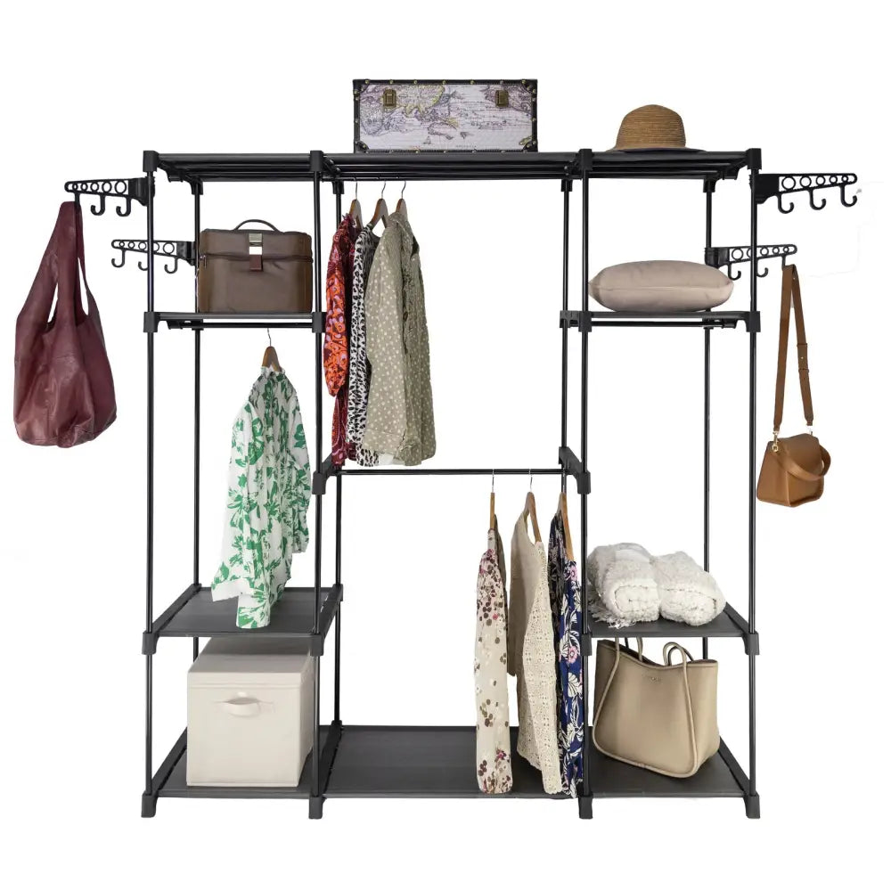 Sorti Freestanding Portable Closet Metal Wardrobe Garment Rack Hanger - Home & Garden > Storage > Clothing & Wardrobe