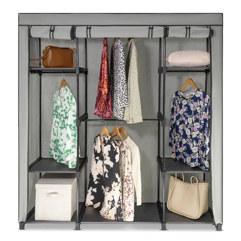 Sorti Freestanding Portable Closet Metal Wardrobe Garment Rack Hanger - Home & Garden > Storage > Clothing & Wardrobe