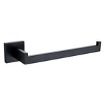 Square Hand Towel Holder Ring Wall Mounted Modern Towel Bar Bathroom Kitchen Black - Home & Garden > Bathroom