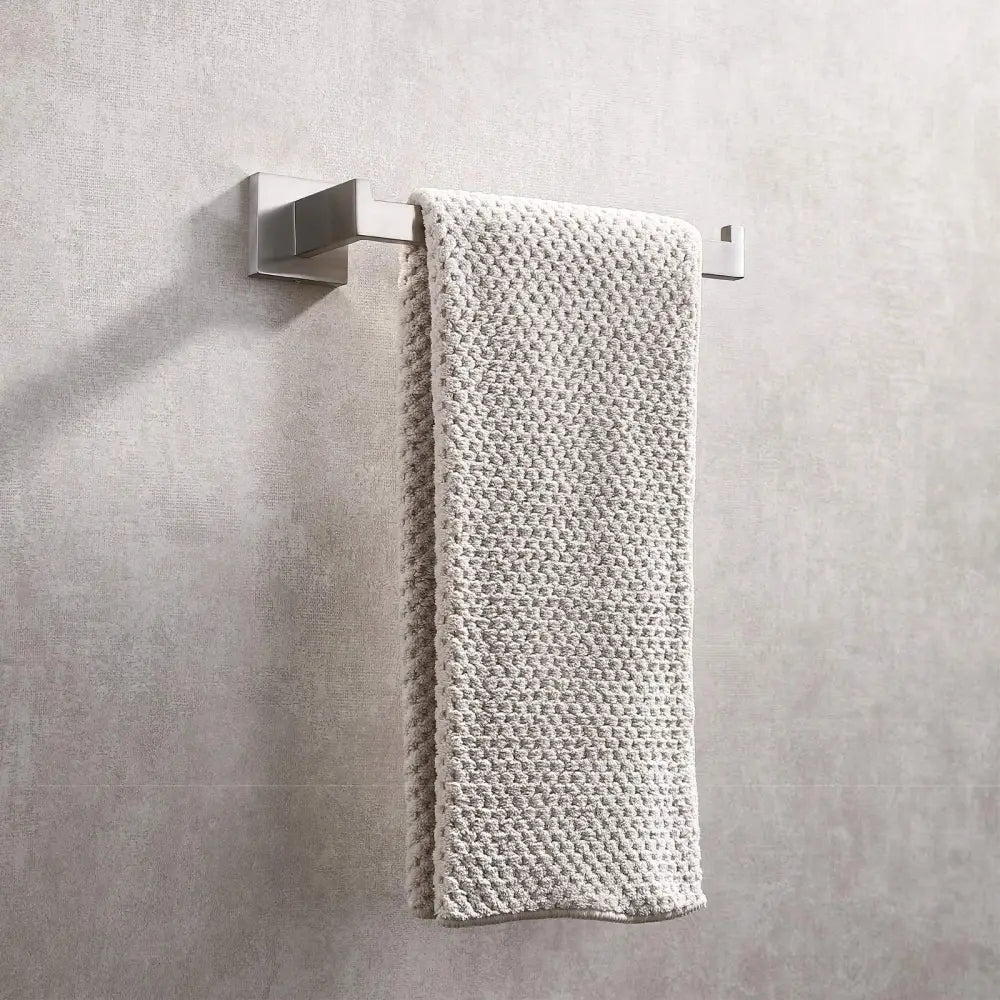 Square Hand Towel Holder Ring Wall Mounted Modern Towel Bar Bathroom Kitchen - Home & Garden > Bathroom Accessories >