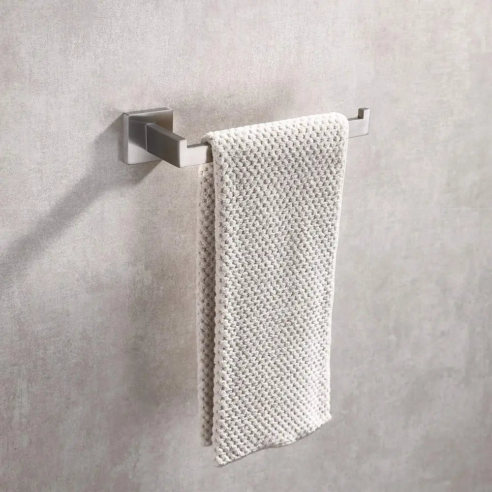 Square Hand Towel Holder Ring Wall Mounted Modern Towel Bar Bathroom Kitchen - Home & Garden > Bathroom Accessories >