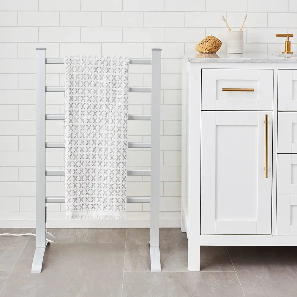 Standing Heated Towel Rail Vertical Warming Towel Rack - Home & Garden > Bathroom Accessories