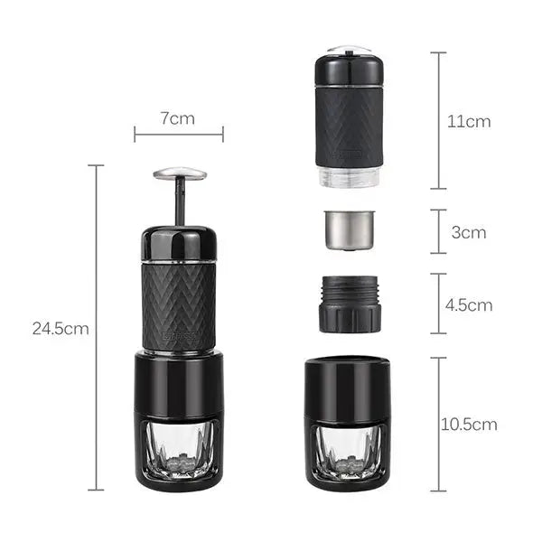 STARESSO Red Dot Award Winner Portable Espresso Cappuccino Quick Cold Brew All in One - Black - Home & Garden >