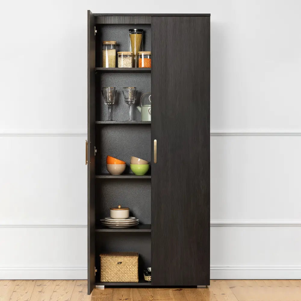 STOCKHOLM STORAGE CUPBOARD CLASSIC - NORDIC ASH - OVAL BRASS - Home & Garden > Storage > Clothing & Wardrobe Storage
