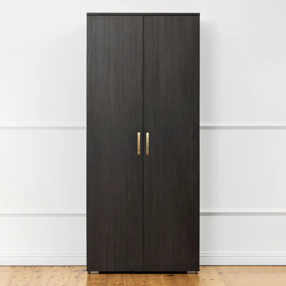 STOCKHOLM STORAGE CUPBOARD CLASSIC - NORDIC ASH - OVAL BRASS - Home & Garden > Storage > Clothing & Wardrobe Storage
