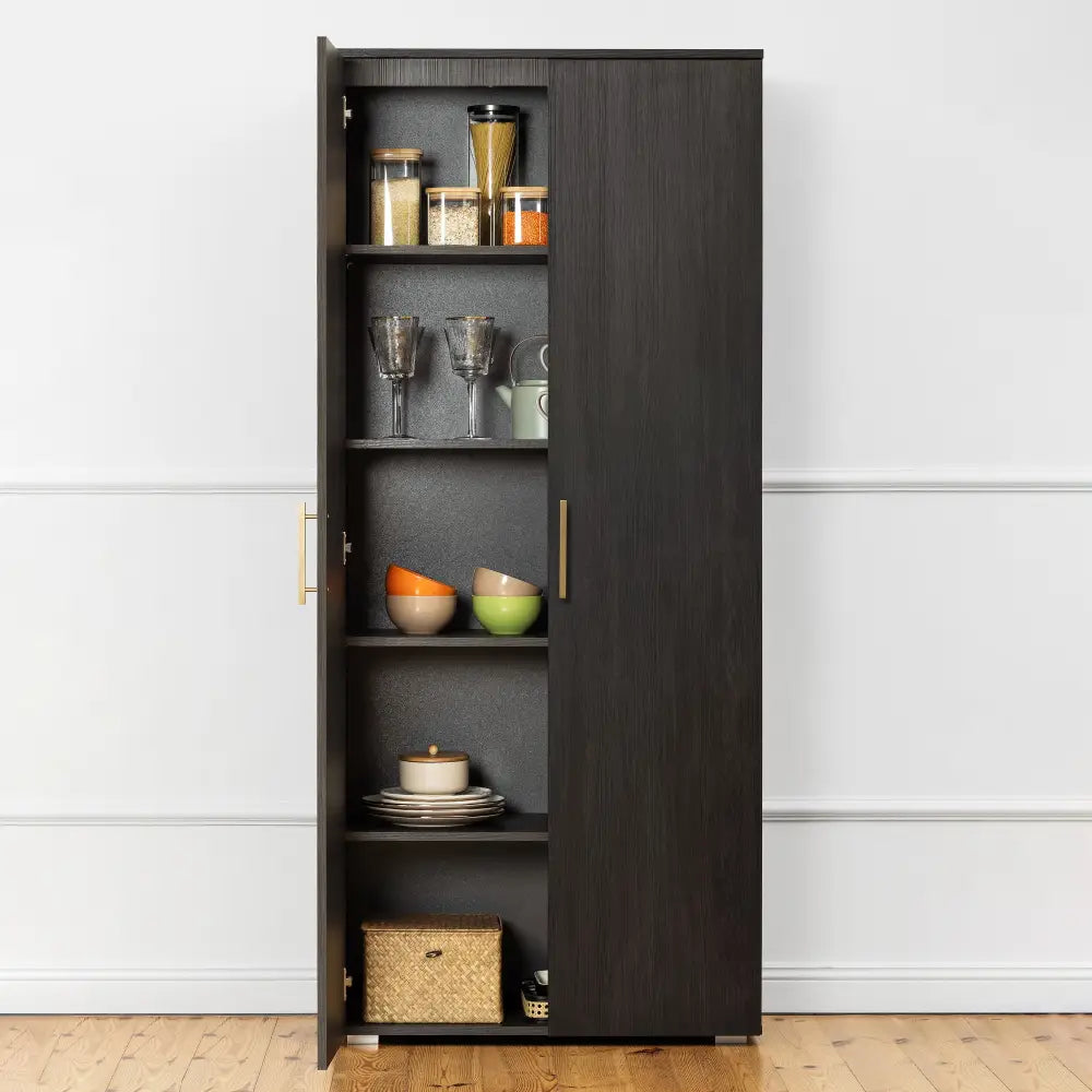 STOCKHOLM STORAGE CUPBOARD CLASSIC - NORDIC ASH - SQUARE BRASS - Home & Garden > Storage > Clothing & Wardrobe Storage