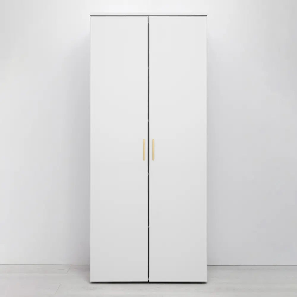 STOCKHOLM STORAGE CUPBOARD SLIM - WHITE - SCANDI BRASS - Home & Garden > Storage > Clothing & Wardrobe Storage