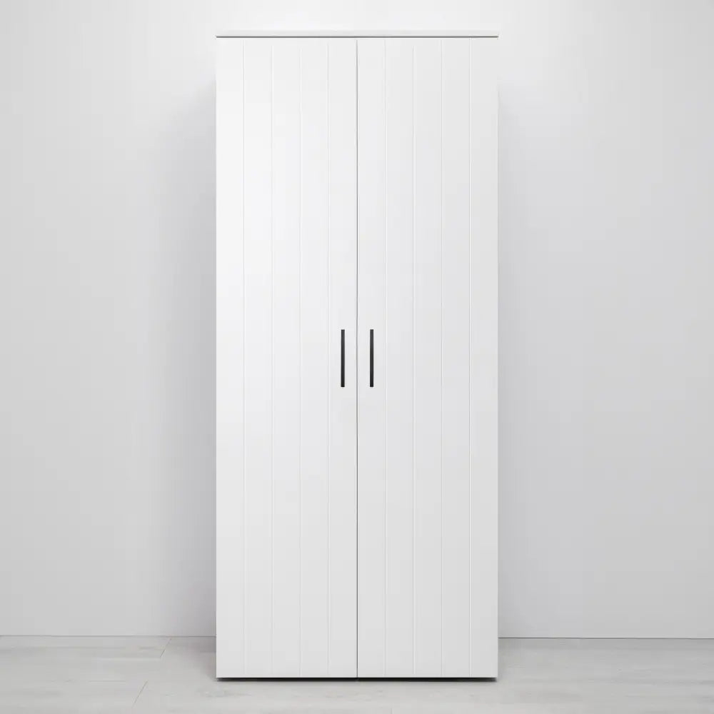 STOCKHOLM STORAGE CUPBOARD VJ PANEL - WHITE - SQUARE BLACK - Home & Garden > Storage > Clothing & Wardrobe Storage