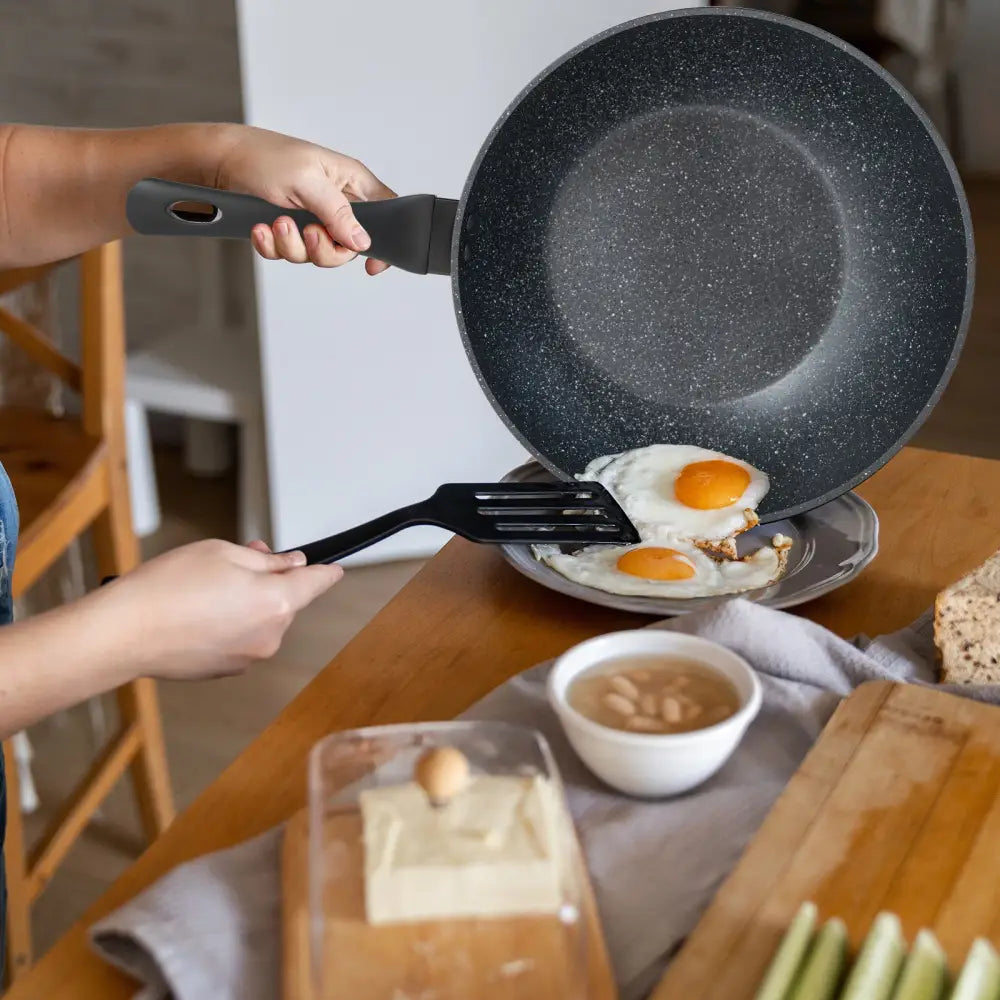 Stone Chef Forged Wok Non Stick Cookware Kitchen Black 28cm - Home & Garden > Kitchenware