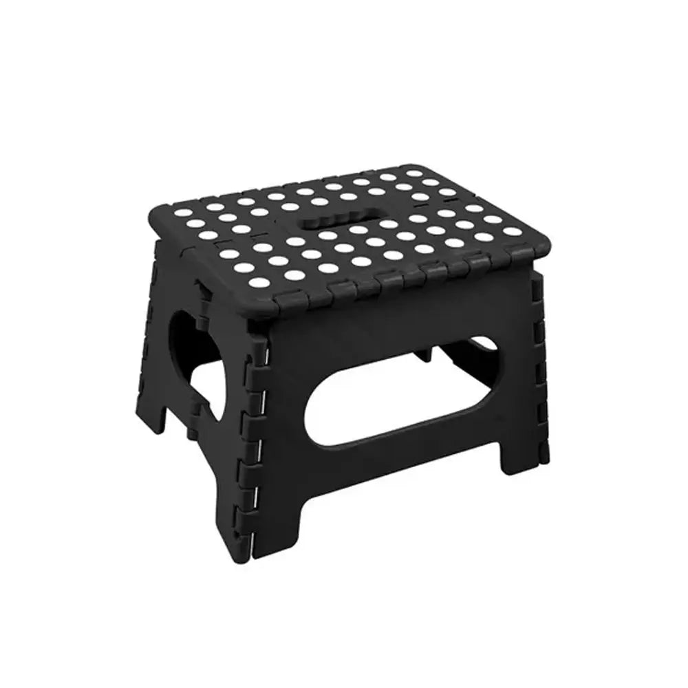 Stool Portable Plastic Foldable Chair Outdoor Bathroom Kitchen Adult Kids Black - Furniture > Bar Stools & Chairs >