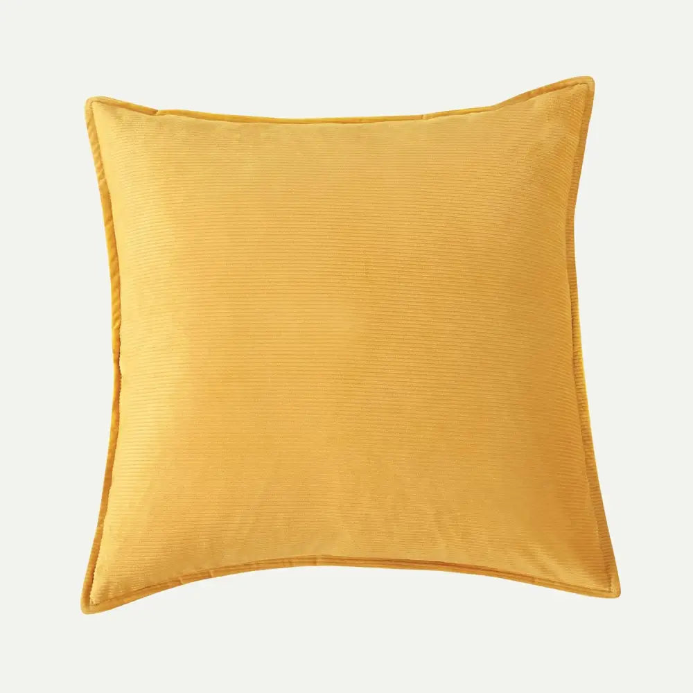 Super Soft Textured Corduroy Velvet European Pillowcase - Mustard Yellow - Home & Garden > Bedding > Pillowcases
