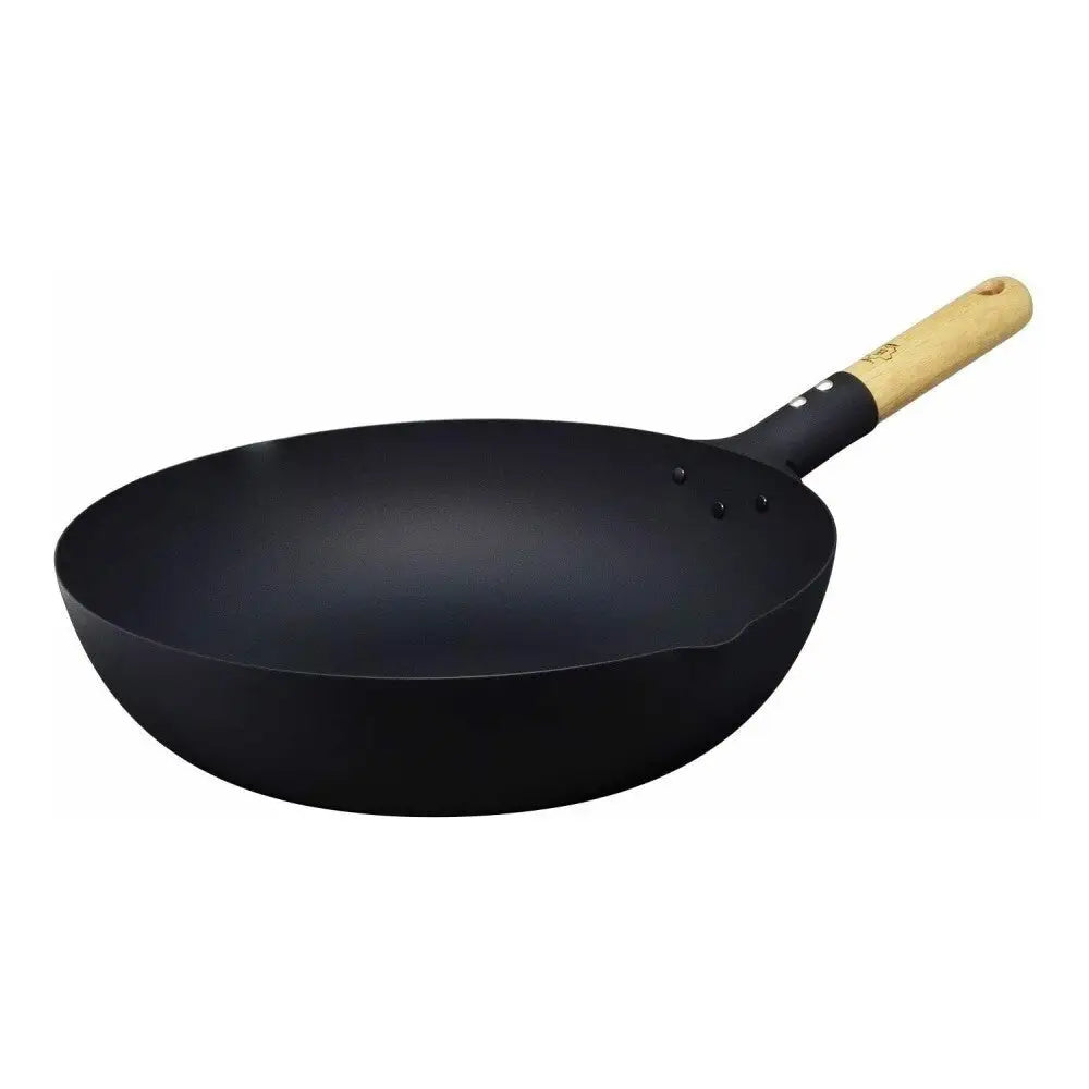 Takumi Premium Magma Plate Cast Iron Wok - Made in Japan - 24cm - Home & Garden > Kitchenware