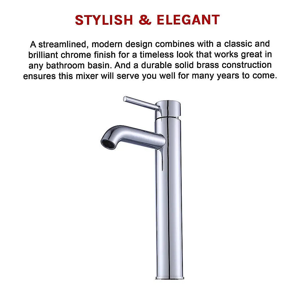 Tall Basin Mixer Tap Faucet -Kitchen Laundry Bathroom Sink - Furniture > Bathroom > Tap & Sink Accessories