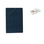 Tartan Blue Green Bassinet Fitted Sheet with a Flat Sheet Sewed Attached - Home & Garden > Bedding > Bed Sheets