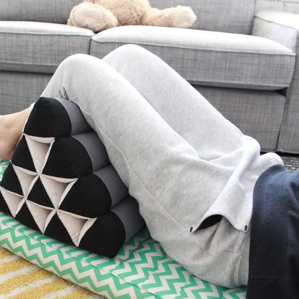 Thai Triangle Pillow Backrest Cushion Kapok Filled BlueEle - Home & Garden > Decor
