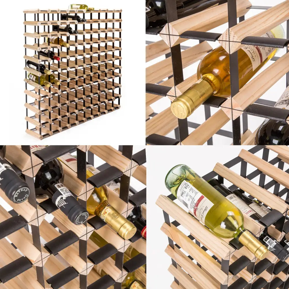 Timber Wine Rack Storage Cellar Organiser 110 Bottle - Home & Garden > Kitchenware