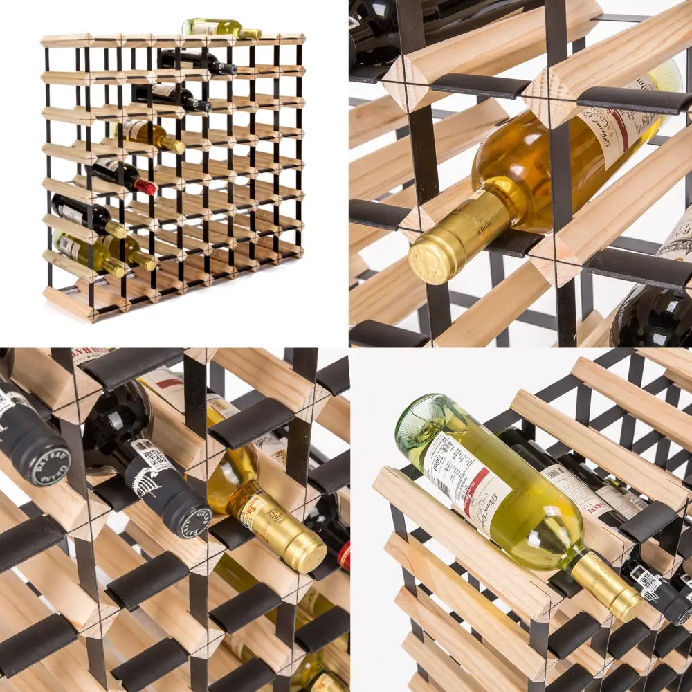 Timber Wine Rack Storage Cellar Organiser 72 Bottle - Home & Garden > Kitchenware