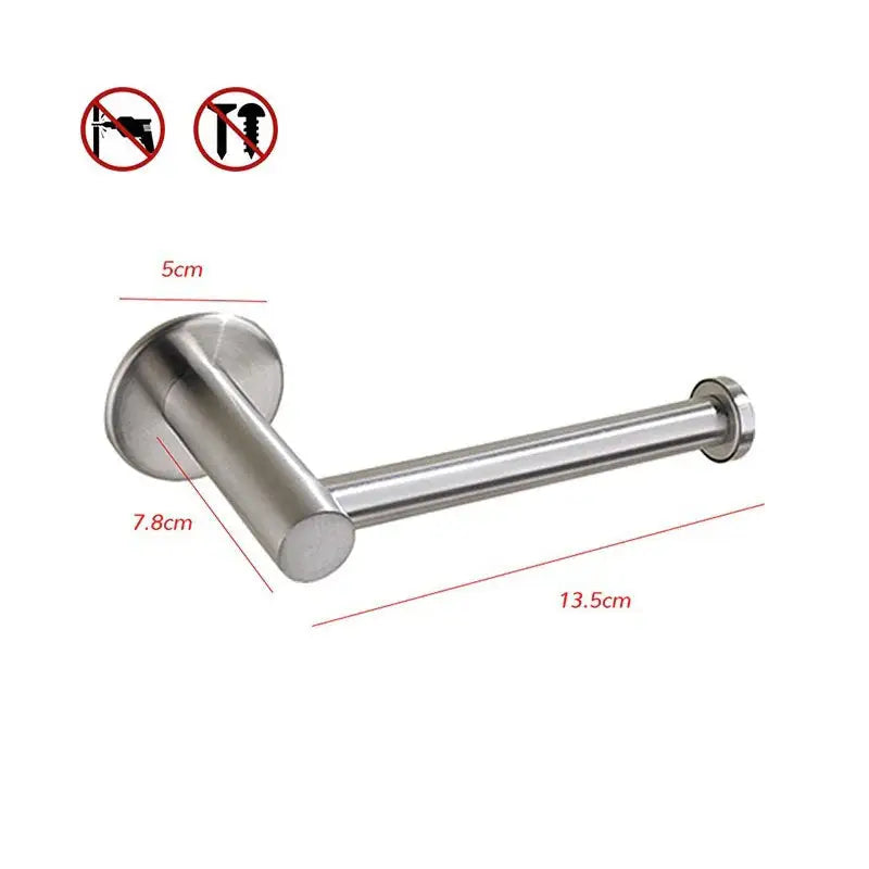 Toilet Paper brushed Holder Self Adhesive Bathroom Paper Roll Holder Roll Holder 304 - Home & Garden > Bathroom