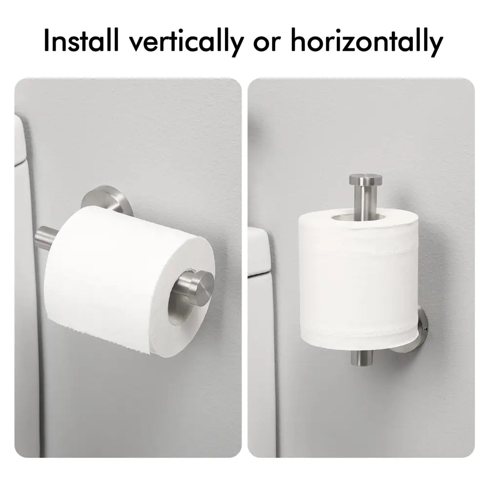 Toilet Paper Holder Bathroom Paper Roll Holder Roll Holder brushed Silver Wall Mount 304 - Home & Garden > Bathroom