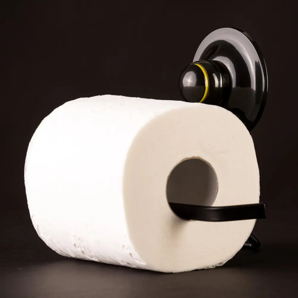 Toilet Roll Holder Removable Suction BLACK - Home & Garden > DIY > Hardware Hooks