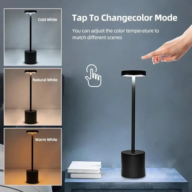 Touch-Control LED Table Lamp with Adjustable Color Modes - Rose Gold - Home & Garden > Lighting > Table Lamps