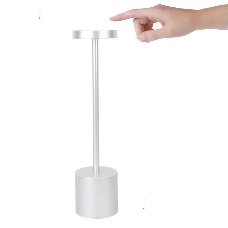 Touch-Control LED Table Lamp with Adjustable Color Modes - Silver - Home & Garden > Lighting > Table Lamps