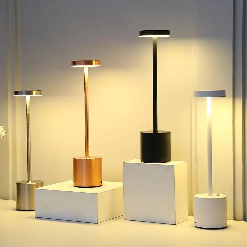 Touch-Control LED Table Lamp with Adjustable Color Modes - Silver - Home & Garden > Lighting > Table Lamps