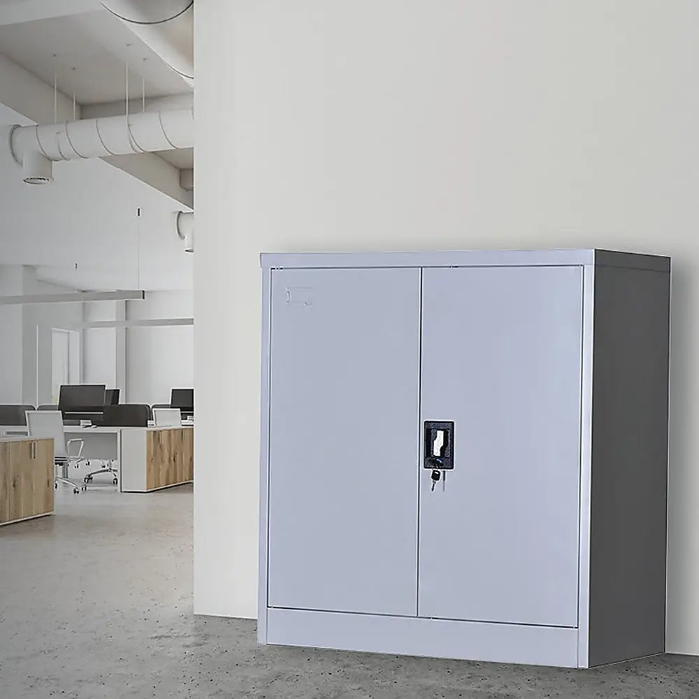Two-Door Shelf Office Gym Filing Storage Locker Cabinet Safe - Furniture > Office