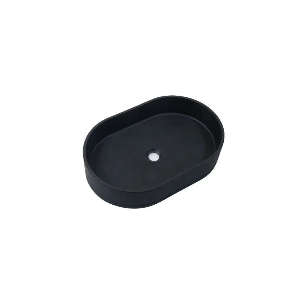 Ultra Modern Concrete Cement Wash Basin Counter Top Matte Black Oval Basin - Furniture > Bathroom > Sinks