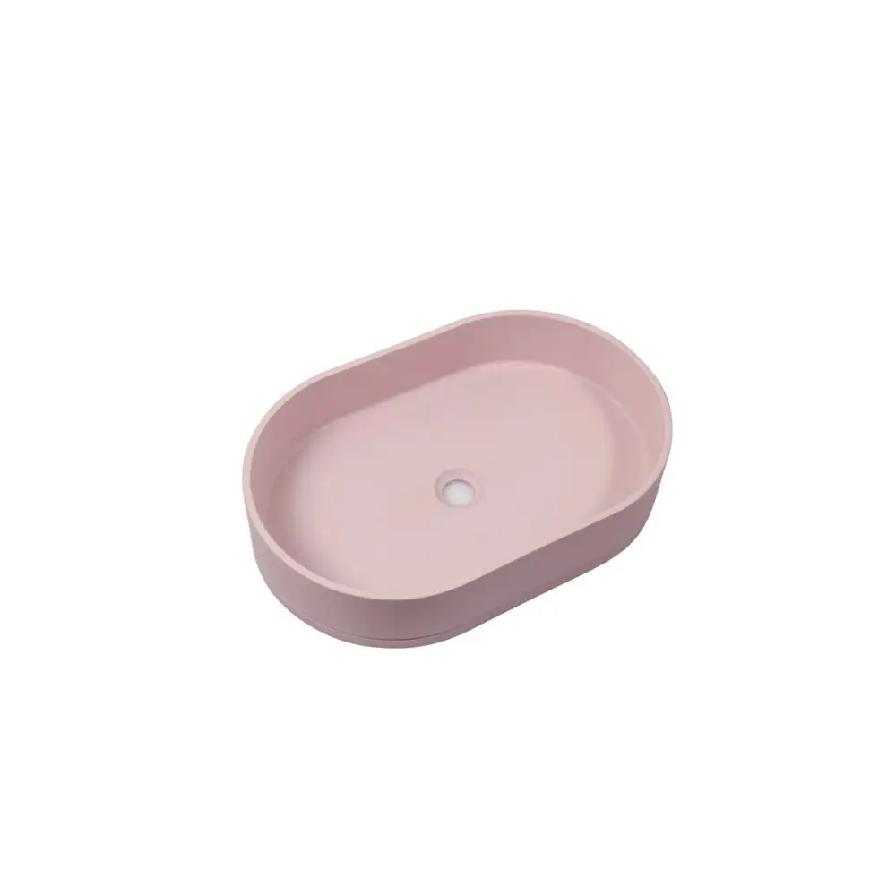 Ultra Modern Concrete Cement Wash Basin Counter Top Matte Pink Oval Basin - Furniture > Bathroom > Sinks