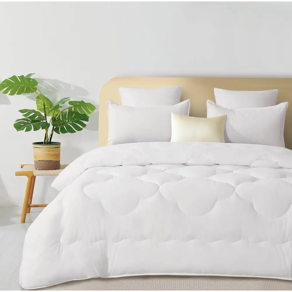 Ultra-Warm Bamboo-Blend Winter Quilt 500GSM - Hypoallergenic Breathable & Dust-Mite Resistant Quilt - Home & Garden >